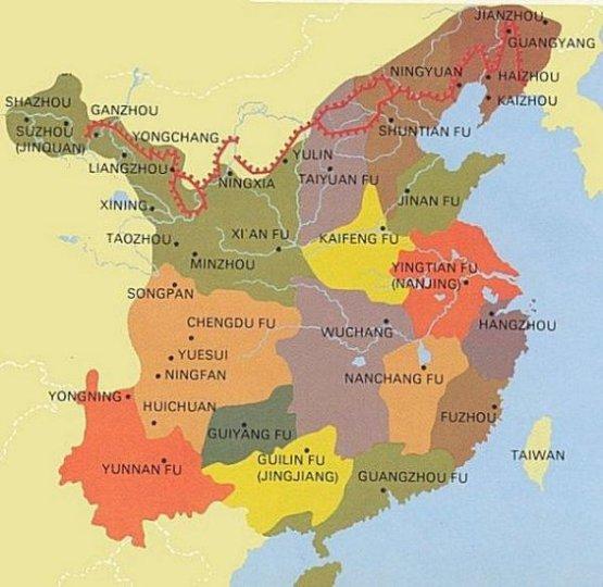 Ming Dynasty Geography - Map of the Chinese Ming Dynasty